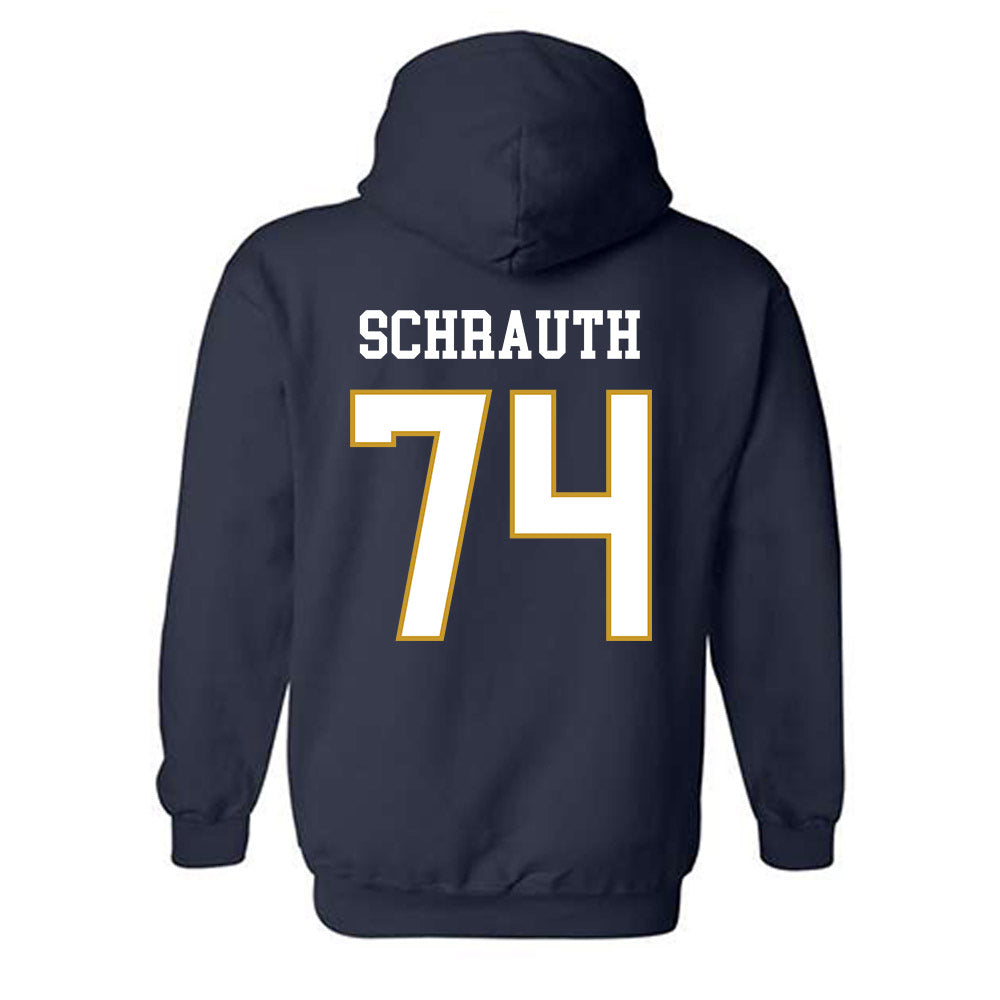 Notre Dame - NCAA Football : Billy Schrauth - Classic Fashion Shersey Hooded Sweatshirt-1