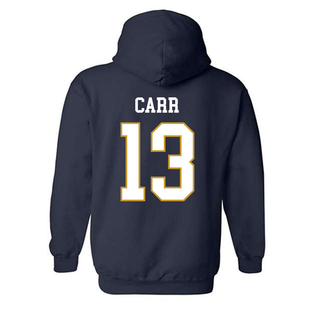 Notre Dame - NCAA Football : CJ Carr - Classic Fashion Shersey Hooded Sweatshirt-1