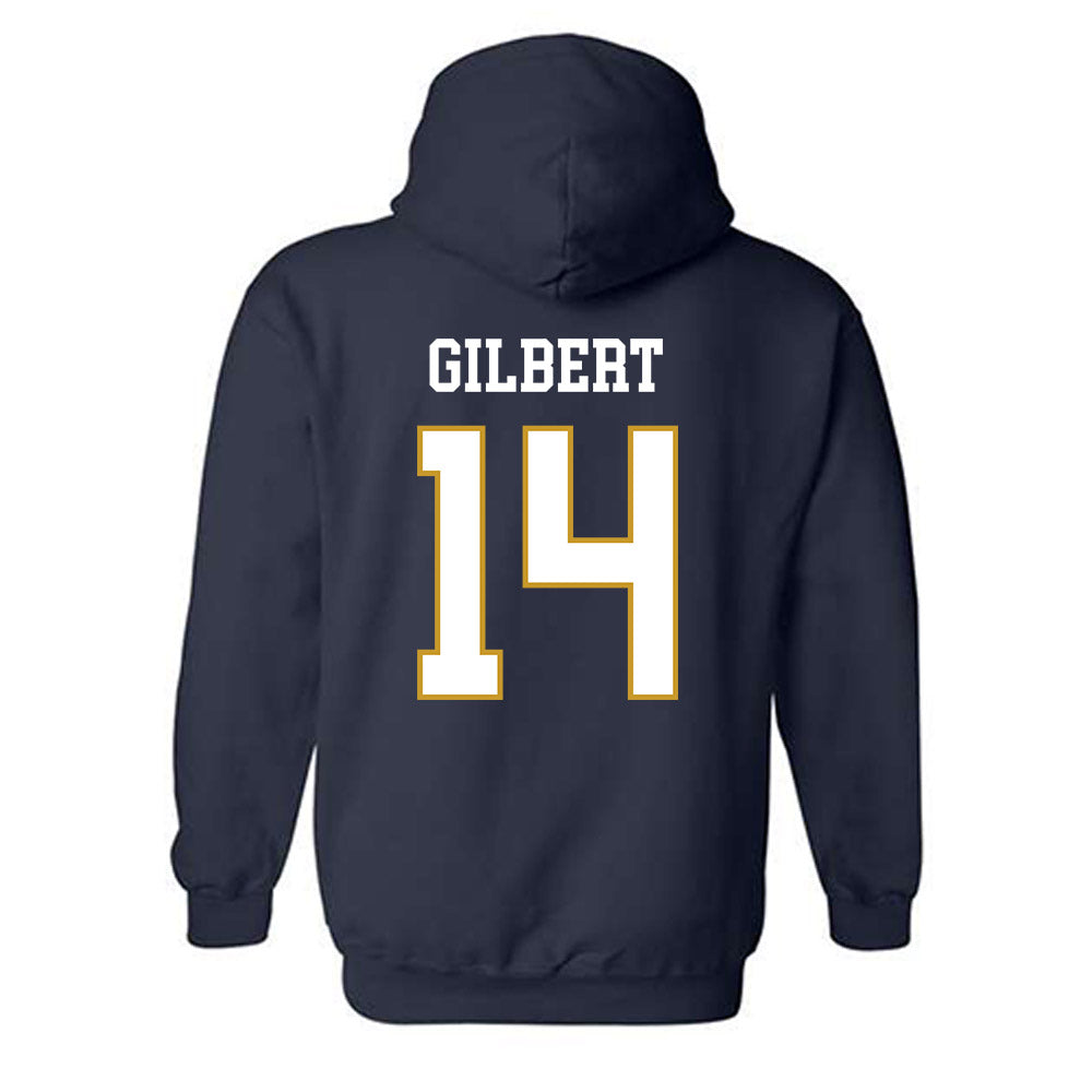 Notre Dame - NCAA Football : Micah Gilbert - Classic Fashion Shersey Hooded Sweatshirt-1