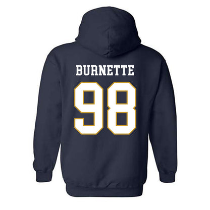 Notre Dame - NCAA Football : Noah Burnette - Classic Fashion Shersey Hooded Sweatshirt-1