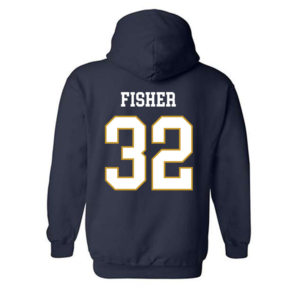 Notre Dame - NCAA Football : Justin Fisher - Classic Fashion Shersey Hooded Sweatshirt-1