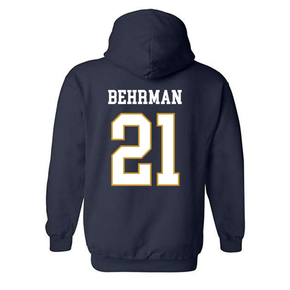 Notre Dame - NCAA Men's Lacrosse : Brock Behrman - Classic Fashion Shersey Hooded Sweatshirt