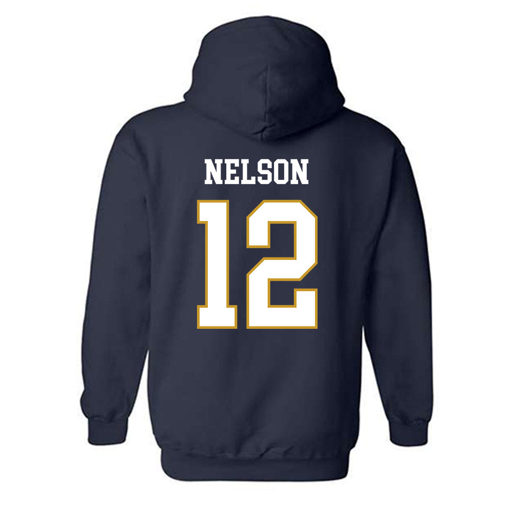 Notre Dame - NCAA Men's Ice Hockey : Henry Nelson - Classic Fashion Shersey Hooded Sweatshirt