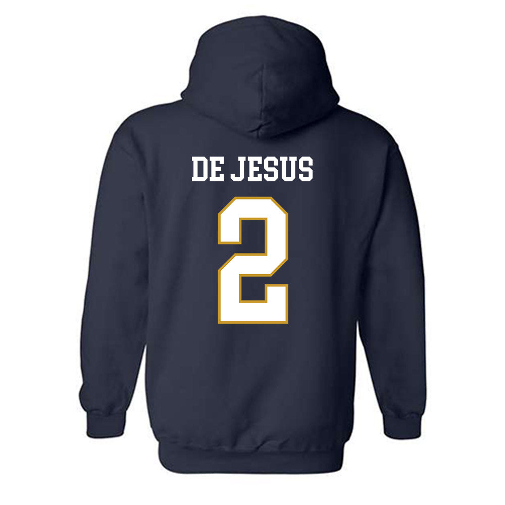 Notre Dame - NCAA Women's Basketball : Vanessa de Jesus - Classic Fashion Shersey Hooded Sweatshirt-1