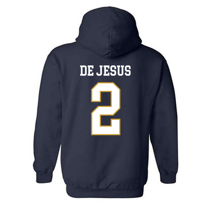 Notre Dame - NCAA Women's Basketball : Vanessa de Jesus - Classic Fashion Shersey Hooded Sweatshirt-1