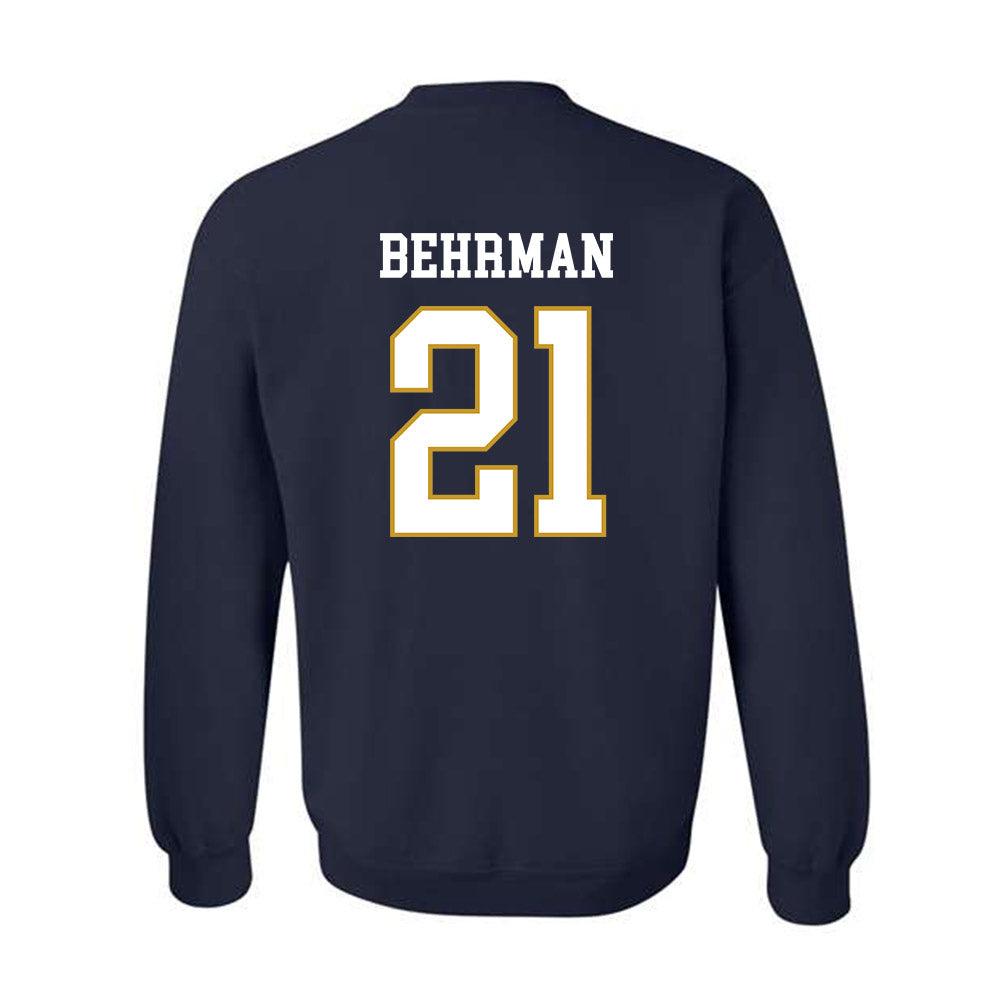 Notre Dame - NCAA Men's Lacrosse : Brock Behrman - Classic Fashion Shersey Crewneck Sweatshirt