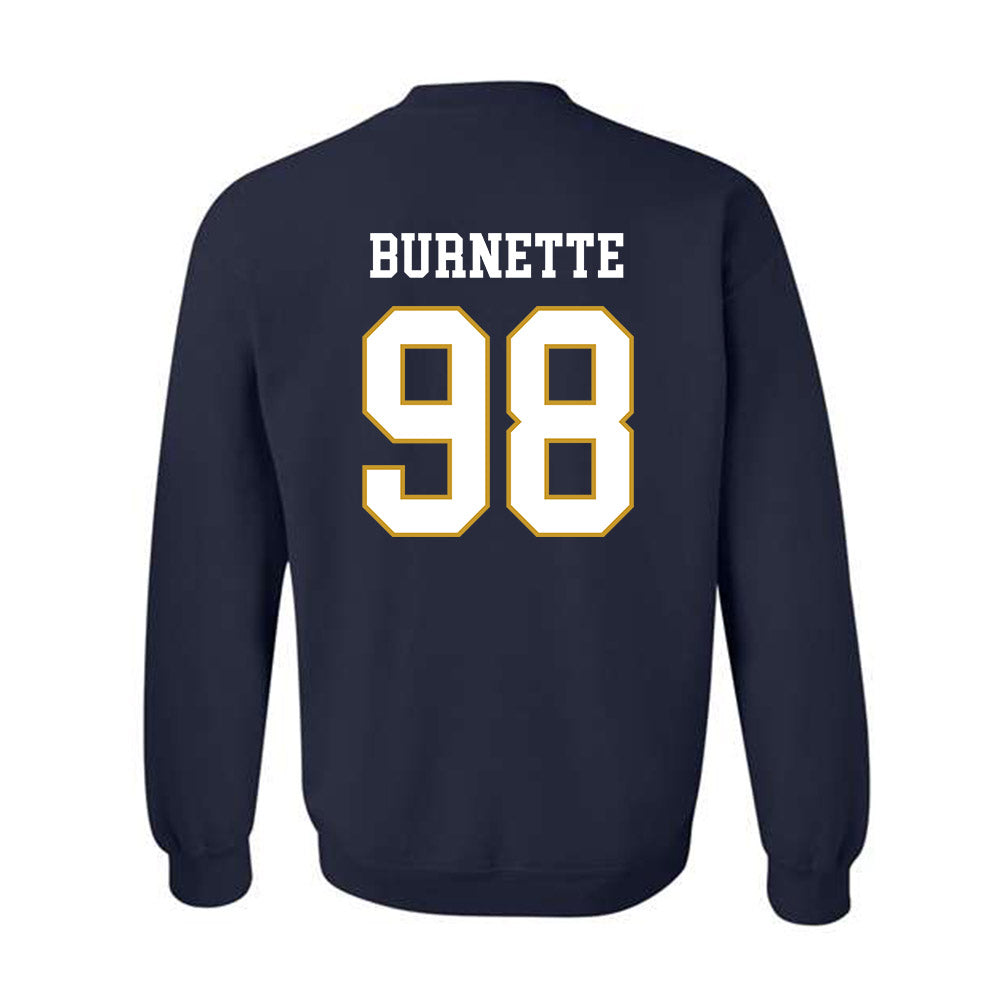 Notre Dame - NCAA Football : Noah Burnette - Classic Fashion Shersey Crewneck Sweatshirt-1