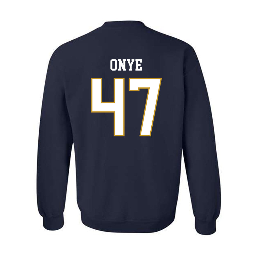 Notre Dame - NCAA Football : Jason Onye - Classic Fashion Shersey Crewneck Sweatshirt-1