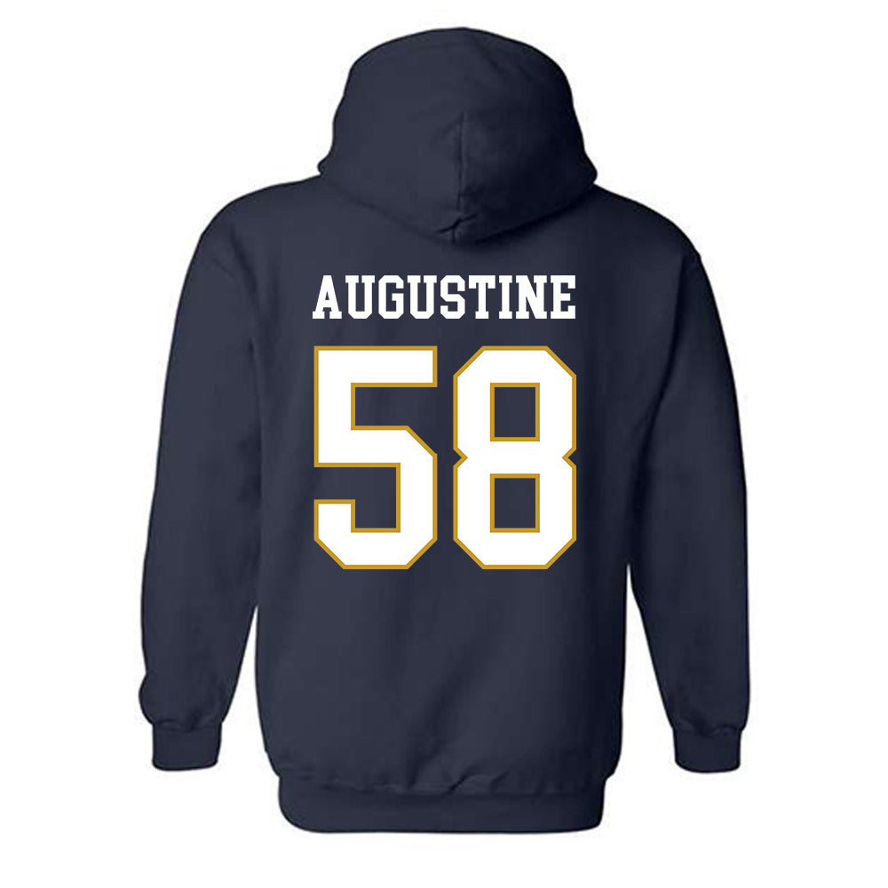 Notre Dame - NCAA Football : Matty Augustine - Classic Fashion Shersey Hooded Sweatshirt-1