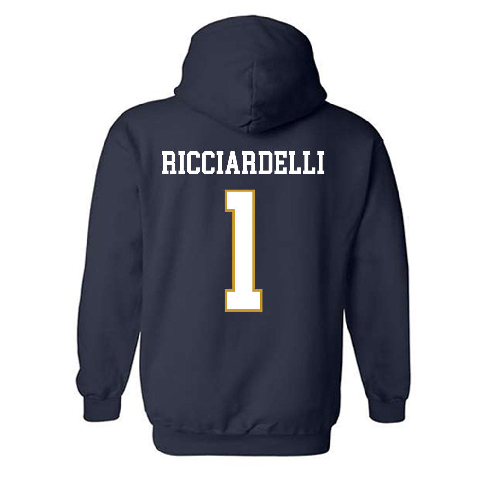 Notre Dame - NCAA Men's Lacrosse : Thomas Ricciardelli - Classic Fashion Shersey Hooded Sweatshirt-1