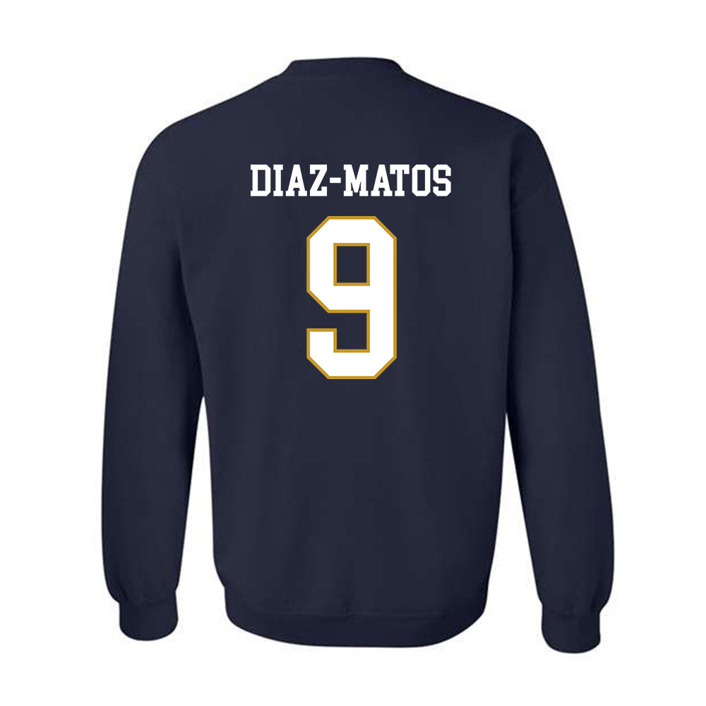 Notre Dame - NCAA Men's Lacrosse : Aidan Diaz-Matos - Classic Fashion Shersey Crewneck Sweatshirt-1