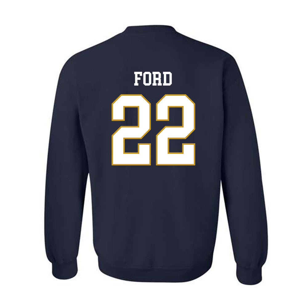 Notre Dame - NCAA Football : Devyn Ford - Classic Fashion Shersey Crewneck Sweatshirt-1