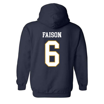 Notre Dame - NCAA Football : Jordan Faison - Classic Fashion Shersey Hooded Sweatshirt-1