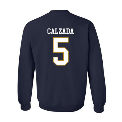 Notre Dame - NCAA Women's Soccer : Carolyn Calzada - Classic Fashion Shersey Crewneck Sweatshirt-1