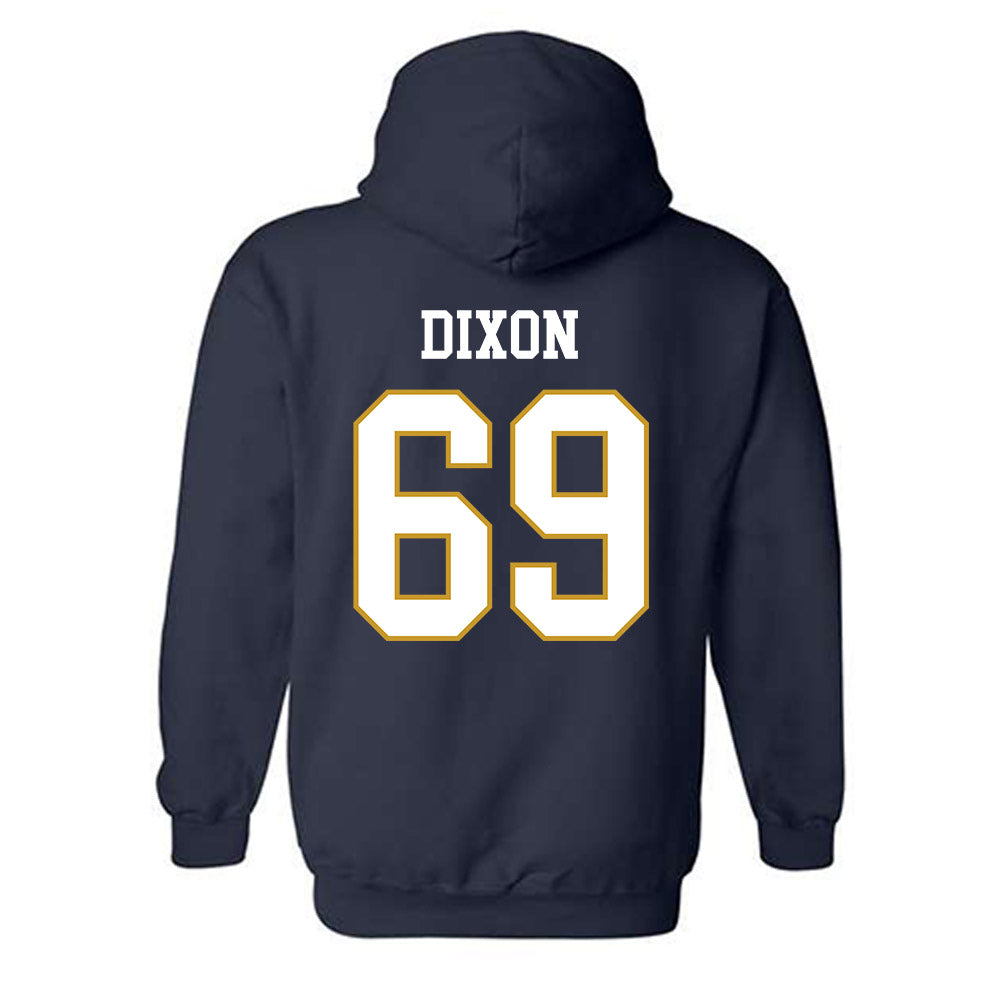 Notre Dame - NCAA Football : Davion Dixon - Classic Fashion Shersey Hooded Sweatshirt