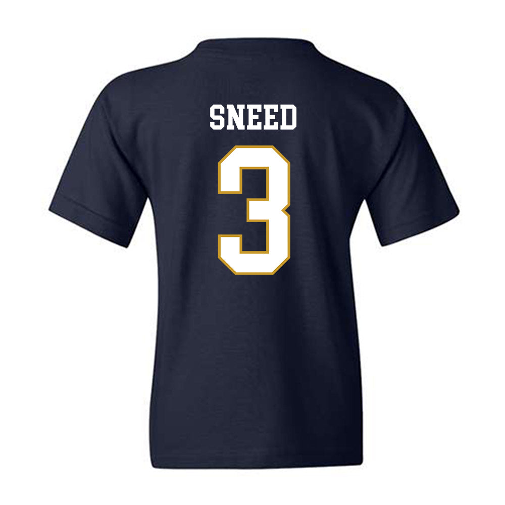 Notre Dame - NCAA Football : Jaylen Sneed - Classic Fashion Shersey Youth T-Shirt-1