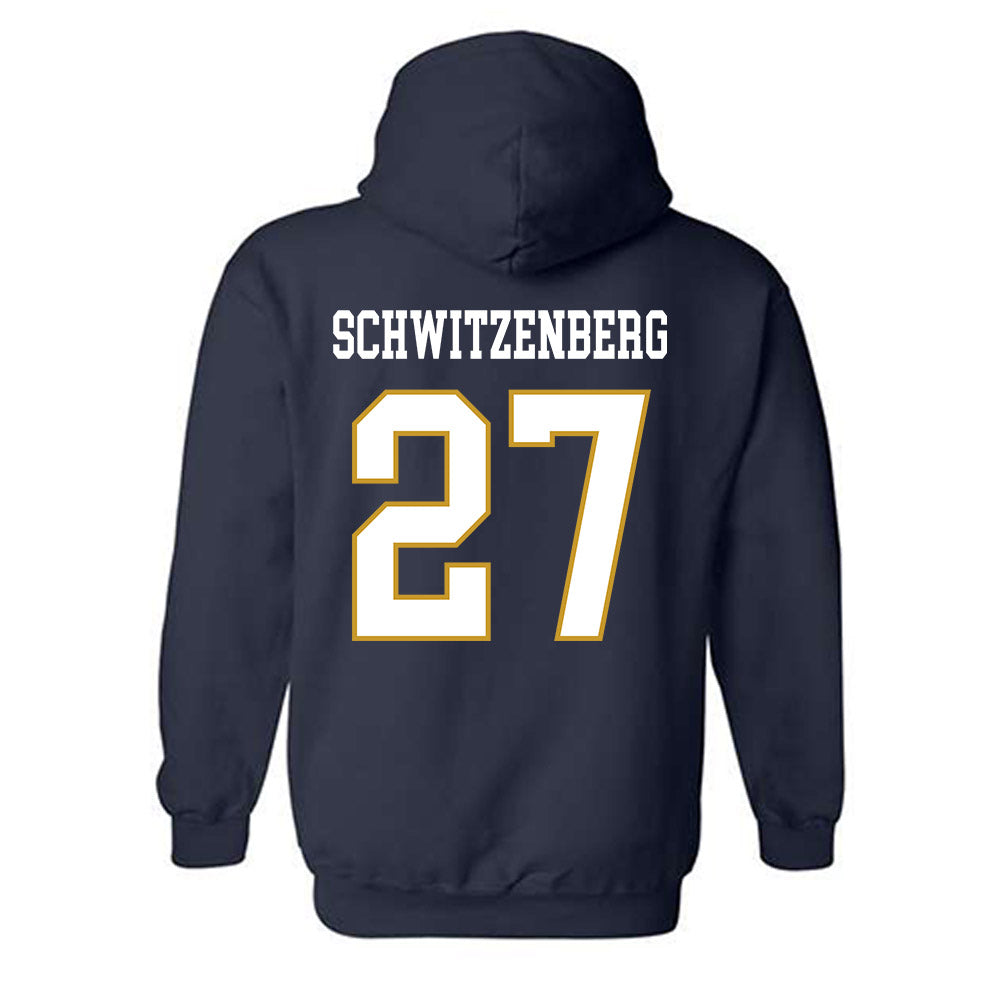 Notre Dame - NCAA Men's Lacrosse : Nate Schwitzenberg - Classic Fashion Shersey Hooded Sweatshirt-1