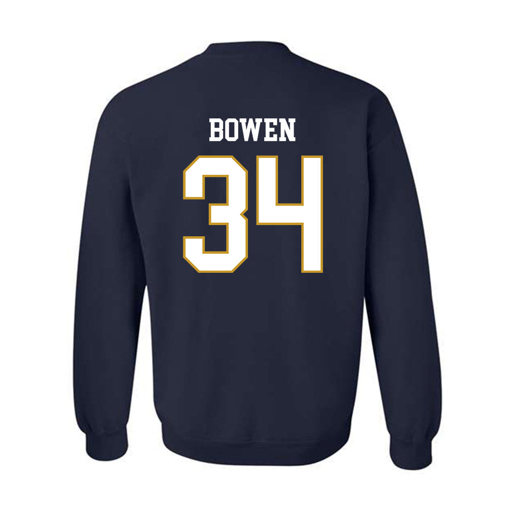 Notre Dame - NCAA Football : Drayk Bowen - Classic Fashion Shersey Crewneck Sweatshirt-1