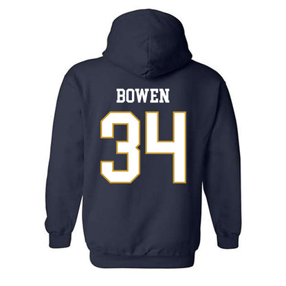 Notre Dame - NCAA Football : Drayk Bowen - Classic Fashion Shersey Hooded Sweatshirt-1