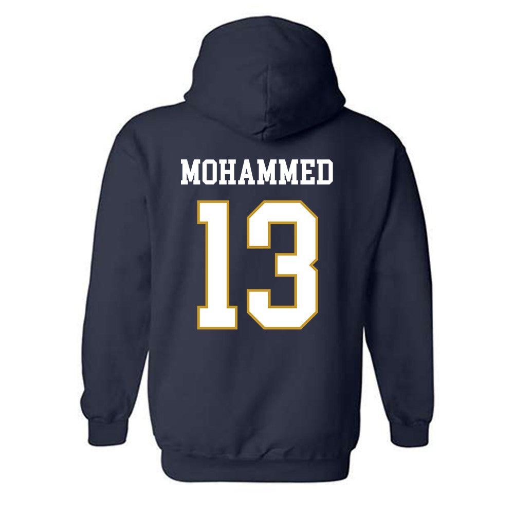 Notre Dame - NCAA Men's Basketball : Sir Mohammed - Classic Fashion Shersey Hooded Sweatshirt-1