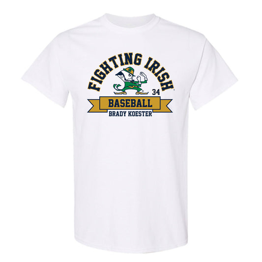 Notre Dame - NCAA Baseball : Brady Koester - Classic Fashion Shersey T-Shirt-0