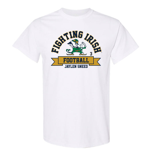 Notre Dame - NCAA Football : Jaylen Sneed - Classic Fashion Shersey T-Shirt-0