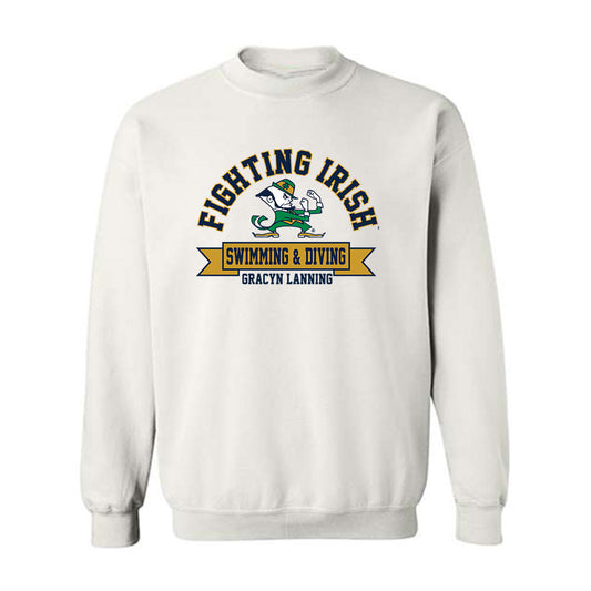Notre Dame - NCAA Women's Swimming & Diving : Gracyn Lanning - Classic Fashion Shersey Crewneck Sweatshirt-0