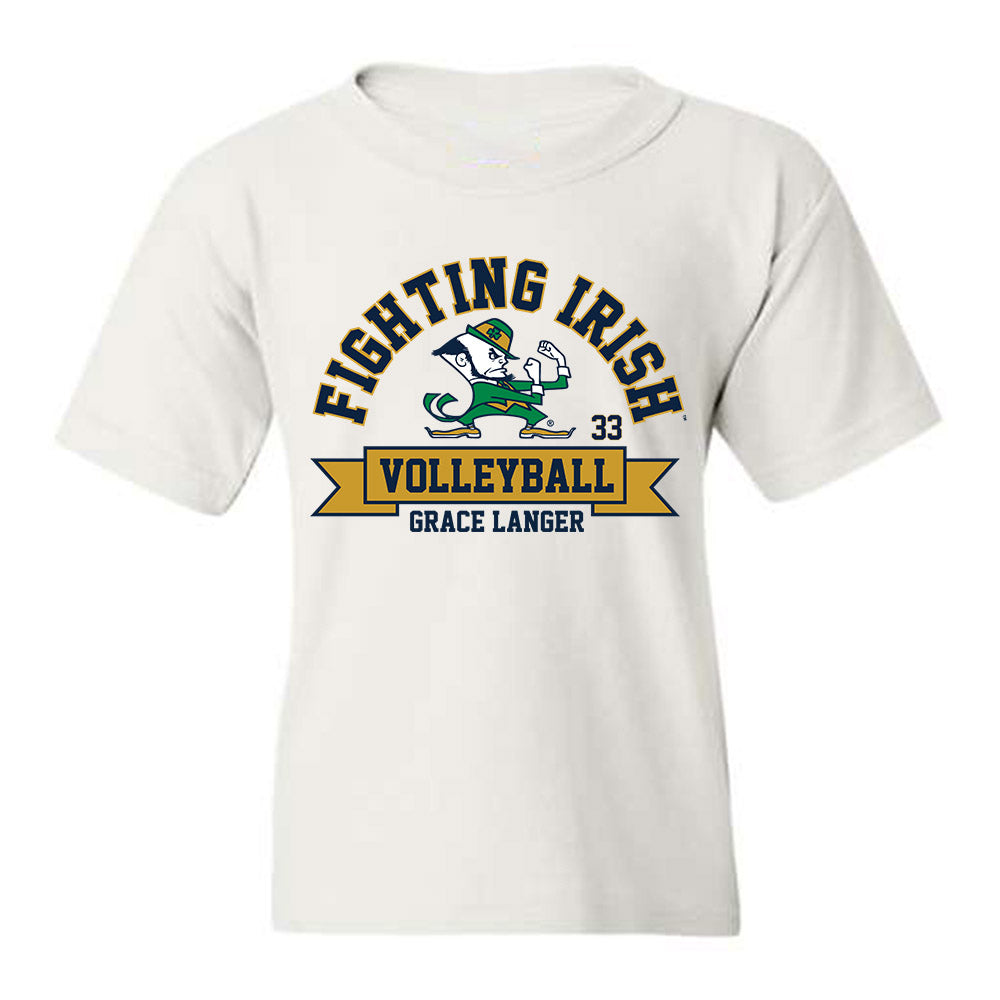 Notre Dame - NCAA Women's Volleyball : Grace Langer - Classic Fashion Shersey Youth T-Shirt