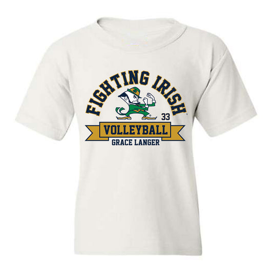 Notre Dame - NCAA Women's Volleyball : Grace Langer - Classic Fashion Shersey Youth T-Shirt