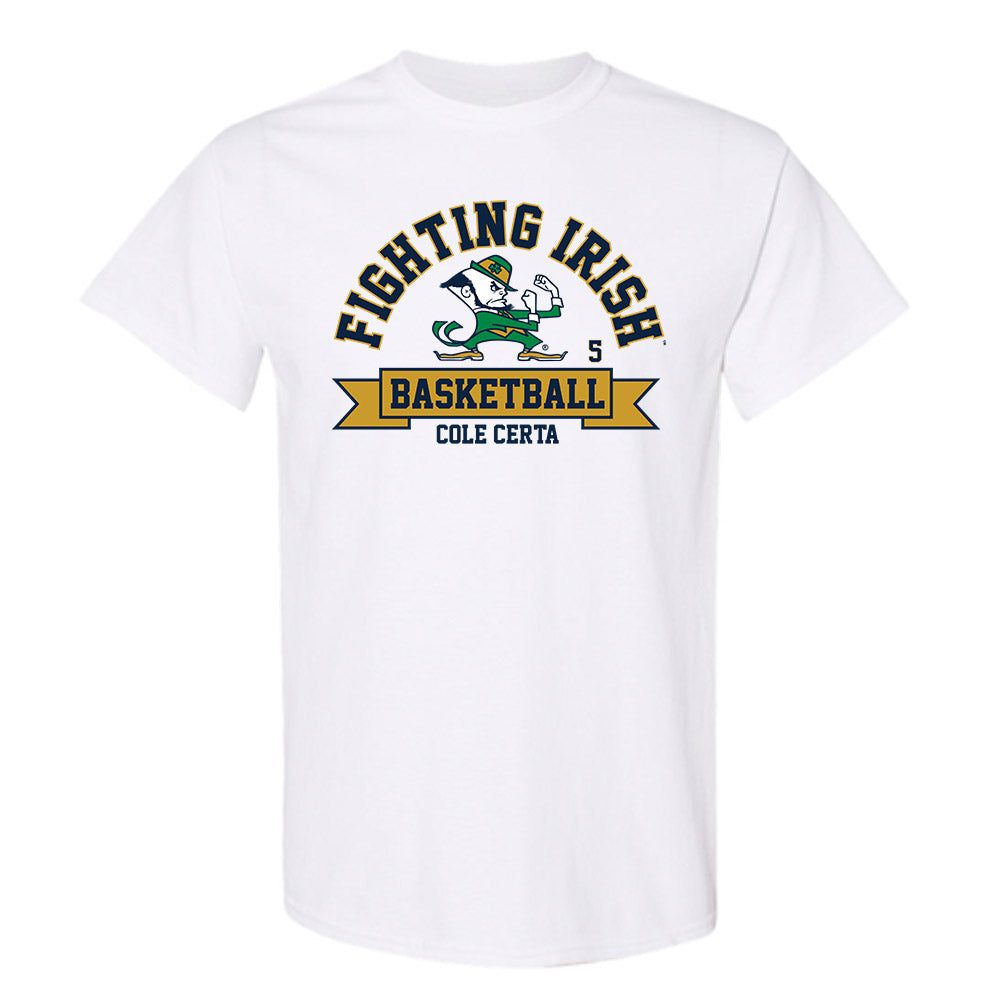 Notre Dame - NCAA Men's Basketball : Cole Certa - Classic Fashion Shersey T-Shirt-0