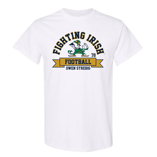 Notre Dame - NCAA Football : Owen Strebig - Classic Fashion Shersey T-Shirt-0