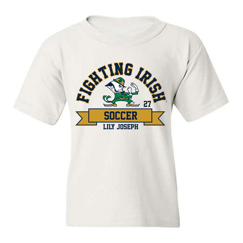 Notre Dame - NCAA Women's Soccer : Lily Joseph - Classic Fashion Shersey Youth T-Shirt-0