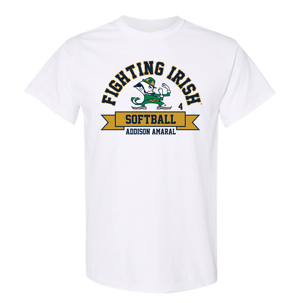 Notre Dame - NCAA Softball : Addison Amaral - Classic Fashion Shersey T-Shirt-0