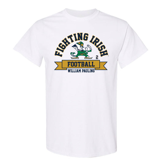 Notre Dame - NCAA Football : William Pauling - Classic Fashion Shersey T-Shirt-0