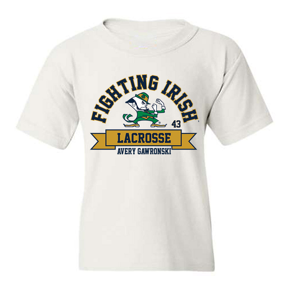 Notre Dame - NCAA Women's Lacrosse : Avery Gawronski - Classic Fashion Shersey Youth T-Shirt-0