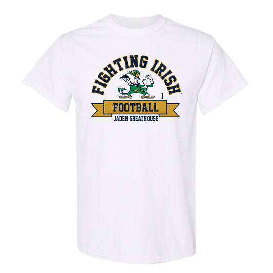 Notre Dame - NCAA Football : Jaden Greathouse - Classic Fashion Shersey T-Shirt-0
