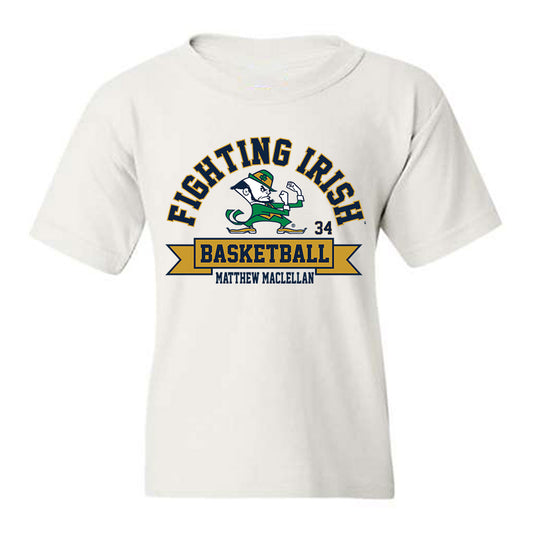 Notre Dame - NCAA Men's Basketball : Matthew MacLellan - Classic Fashion Shersey Youth T-Shirt-0