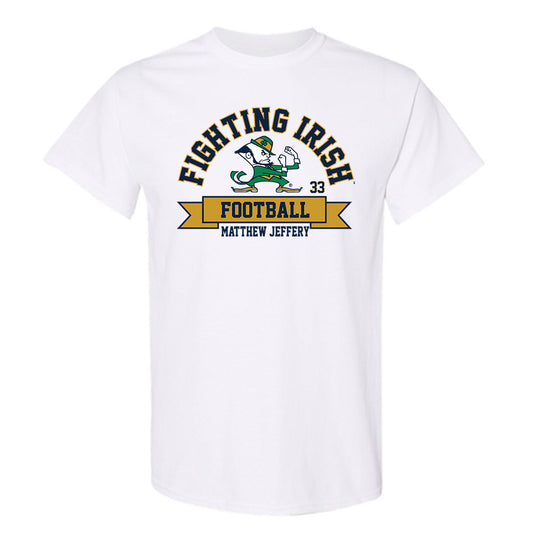 Notre Dame - NCAA Football : Matthew Jeffery - Classic Fashion Shersey T-Shirt-0