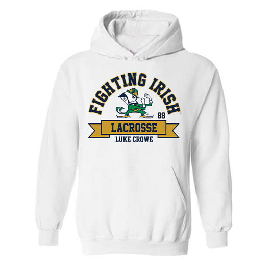 Notre Dame - NCAA Men's Lacrosse : Luke Crowe - Classic Fashion Shersey Hooded Sweatshirt