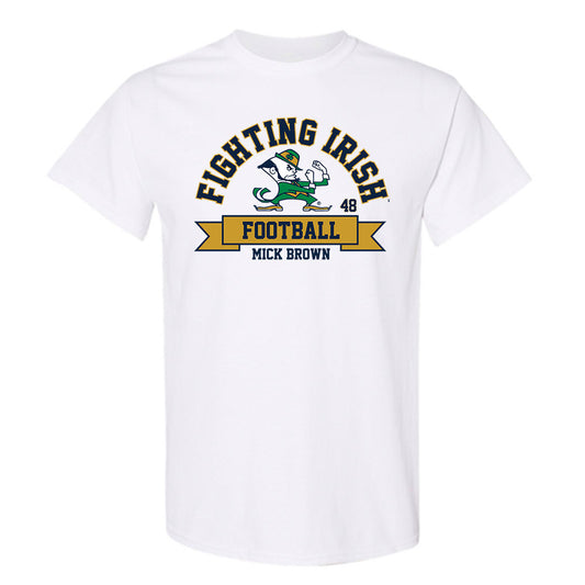 Notre Dame - NCAA Football : Mick Brown - Classic Fashion Shersey T-Shirt-0