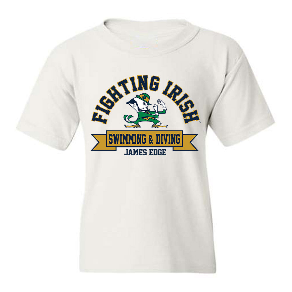 Notre Dame - NCAA Men's Swimming & Diving : James Edge - Classic Fashion Shersey Youth T-Shirt