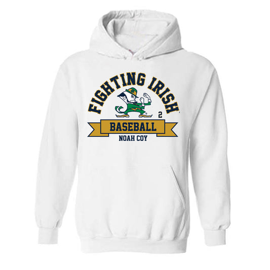 Notre Dame - NCAA Baseball : Noah Coy - Classic Fashion Shersey Hooded Sweatshirt