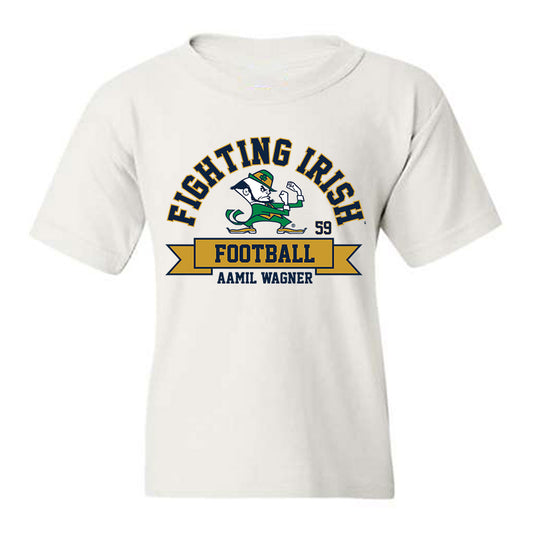 Notre Dame - NCAA Football : Aamil Wagner - Classic Fashion Shersey Youth T-Shirt-0
