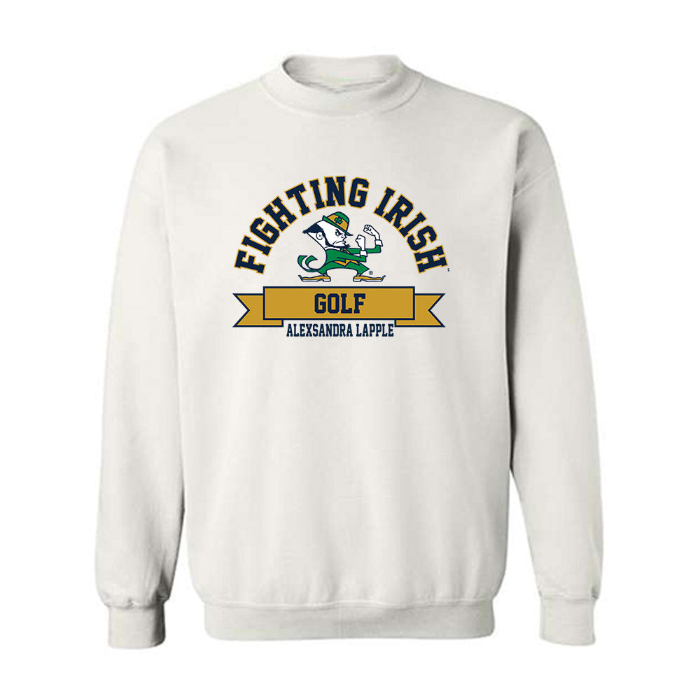Notre Dame - NCAA Women's Golf : Alexsandra Lapple - Classic Fashion Shersey Crewneck Sweatshirt-0