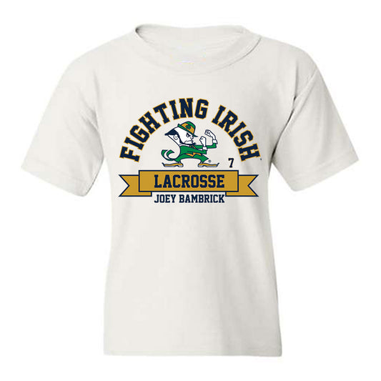 Notre Dame - NCAA Men's Lacrosse : Joey Bambrick - Classic Fashion Shersey Youth T-Shirt-0