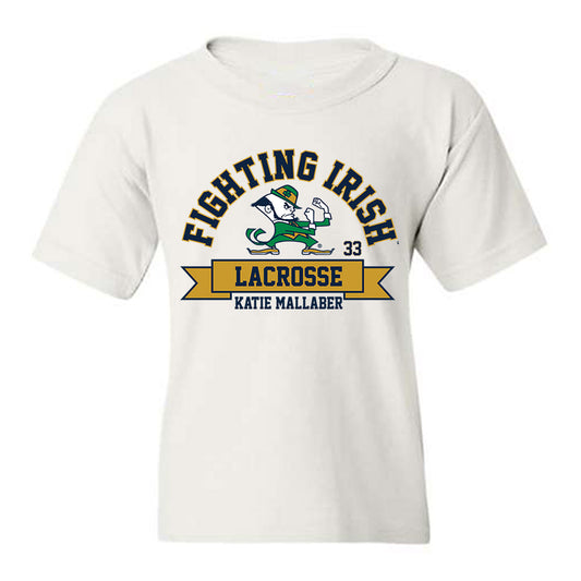 Notre Dame - NCAA Women's Lacrosse : Katie Mallaber - Classic Fashion Shersey Youth T-Shirt-0