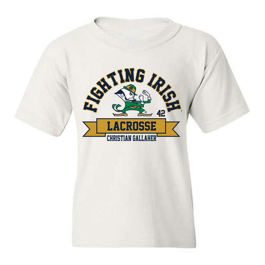 Notre Dame - NCAA Men's Lacrosse : Christian Gallaher - Classic Fashion Shersey Youth T-Shirt-0