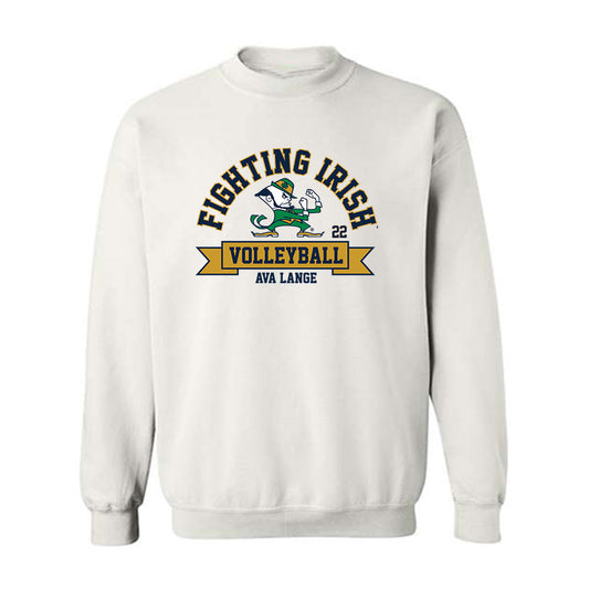 Notre Dame - NCAA Women's Volleyball : Ava Lange - Classic Fashion Shersey Crewneck Sweatshirt-0