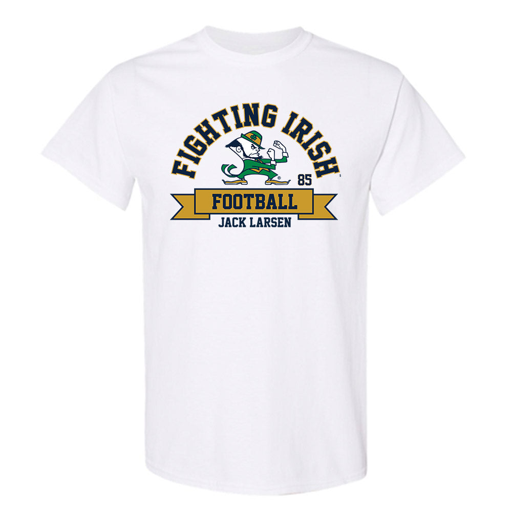 Notre Dame - NCAA Football : Jack Larsen - Classic Fashion Shersey T-Shirt-0