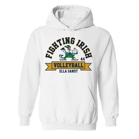 Notre Dame - NCAA Women's Volleyball : Ella Sandt - Classic Fashion Shersey Hooded Sweatshirt
